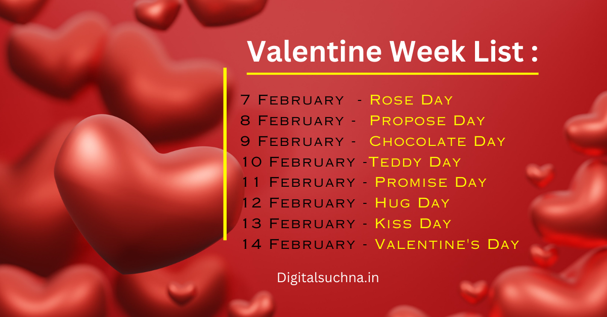 7 Days Valentine Week List